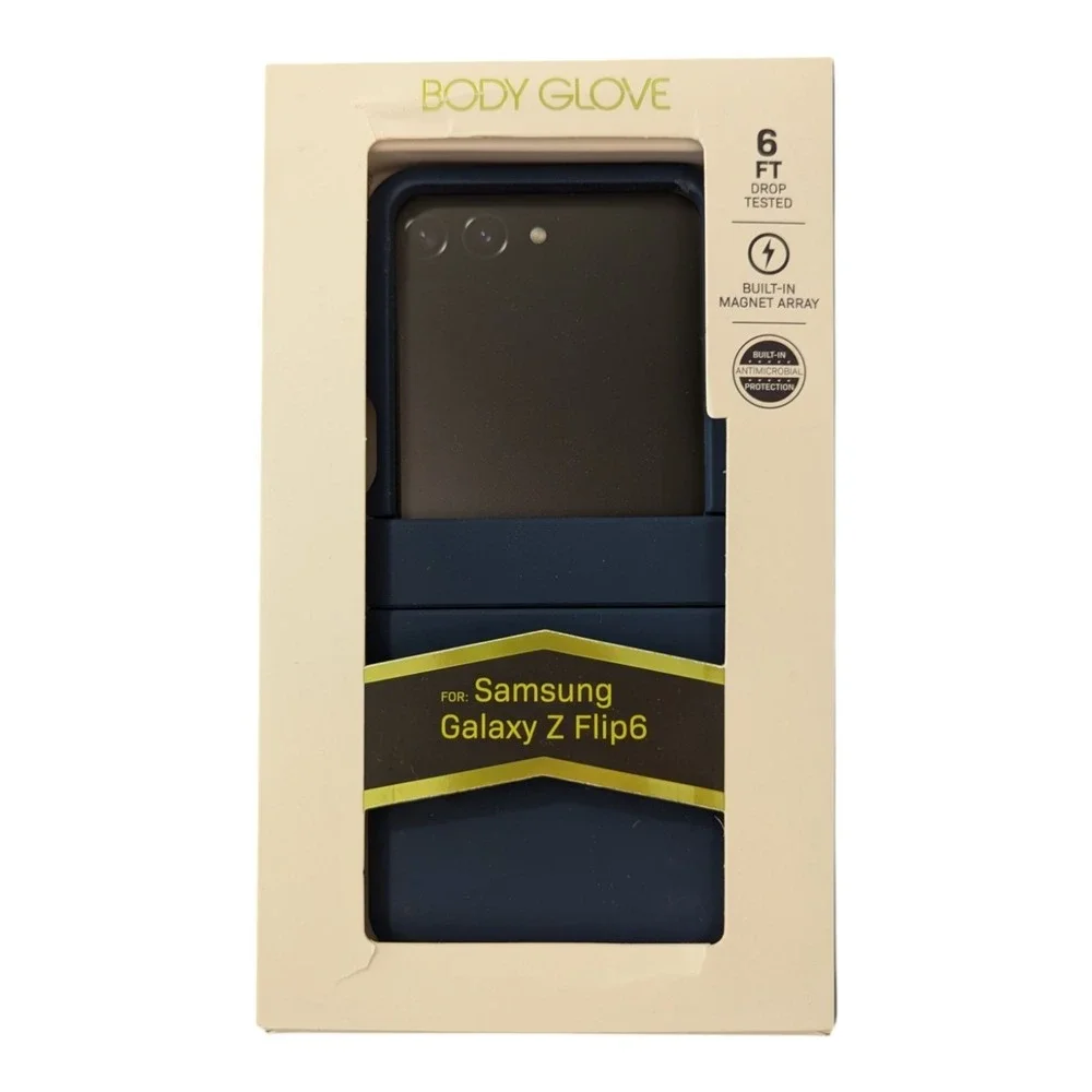 E1. Body Glove Antimicrobial Phone Case for Samsung Galaxy Z Flip6 - Navy‎ Blue